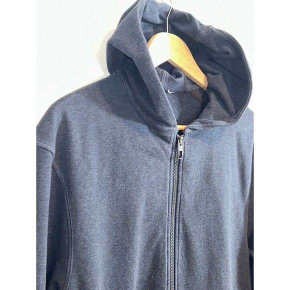 $128 Lululemon Mens Full Zip Up Hoodie Jacket Sz M Hooded Navy Blue Heather - Picture 6 of 14